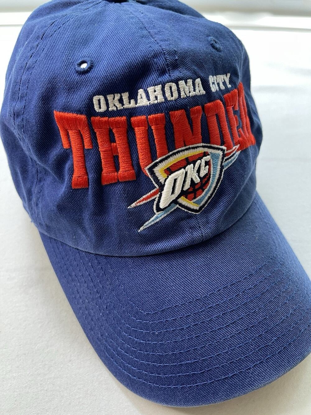 Oklahoma City Thunder ’47 Brand Blue Embroidered Hat Cap Great Condition OSFA